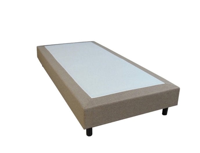 Boxspring Bed (without mattress, legs or headboard), Ophalen, Beige, Tweepersoons, Zo goed als nieuw