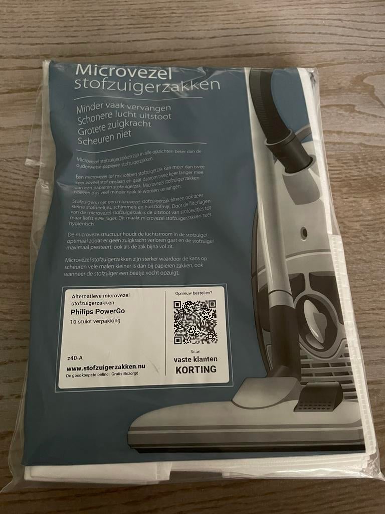 Stofzuigerzakken Philips PowerGo (8 stuks), Ophalen of Verzenden, Zo goed als nieuw