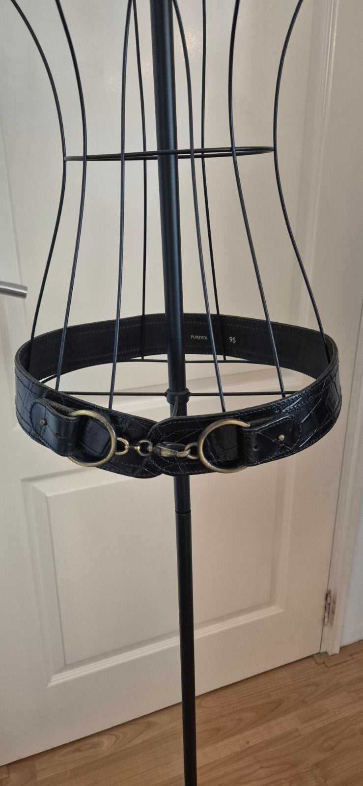 Nieuwe Purdey riem, zwart echt leder, 95x6 cm, 5 cm of meer, Tailleriem, Ophalen of Verzenden, Purdey