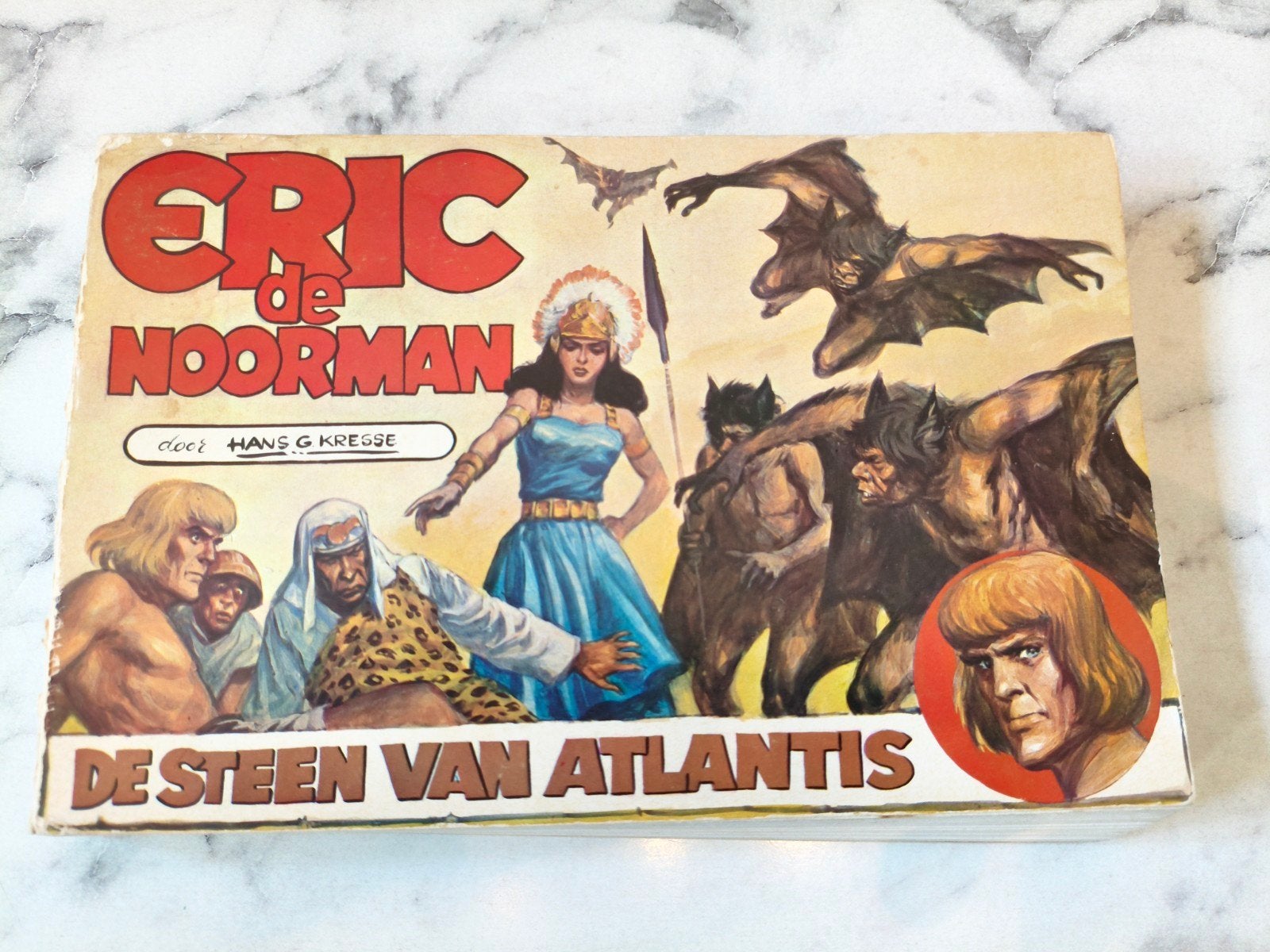 Eric de Noorman - De Steen van Atlantis (Wolters-Noordhoff), Eén stripboek, Ophalen of Verzenden, Gelezen