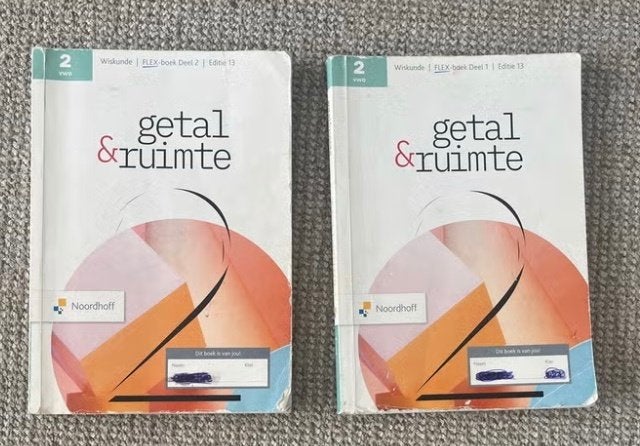 Wiskunde Getal & Ruimte VWO 2, deel 1 & 2 PRIMA STAAT, Gelezen, VWO, Ophalen of Verzenden, Wiskunde B
