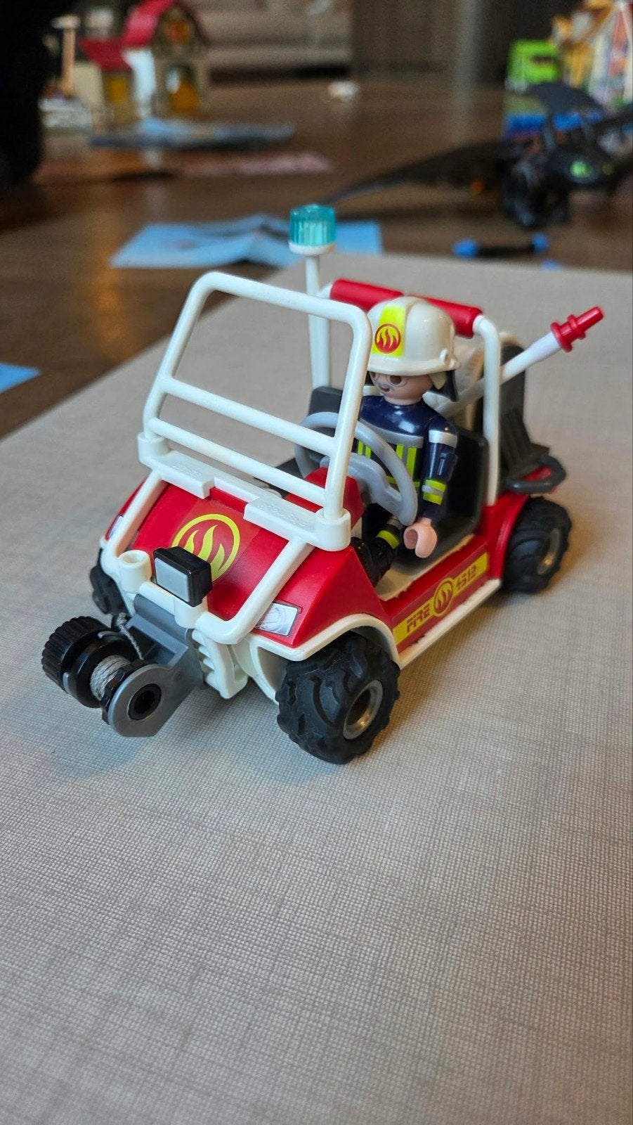 Playmobil Brandweer Voertuig met Brandweerman, Gebruikt, Complete set, Voertuig, Ophalen of Verzenden