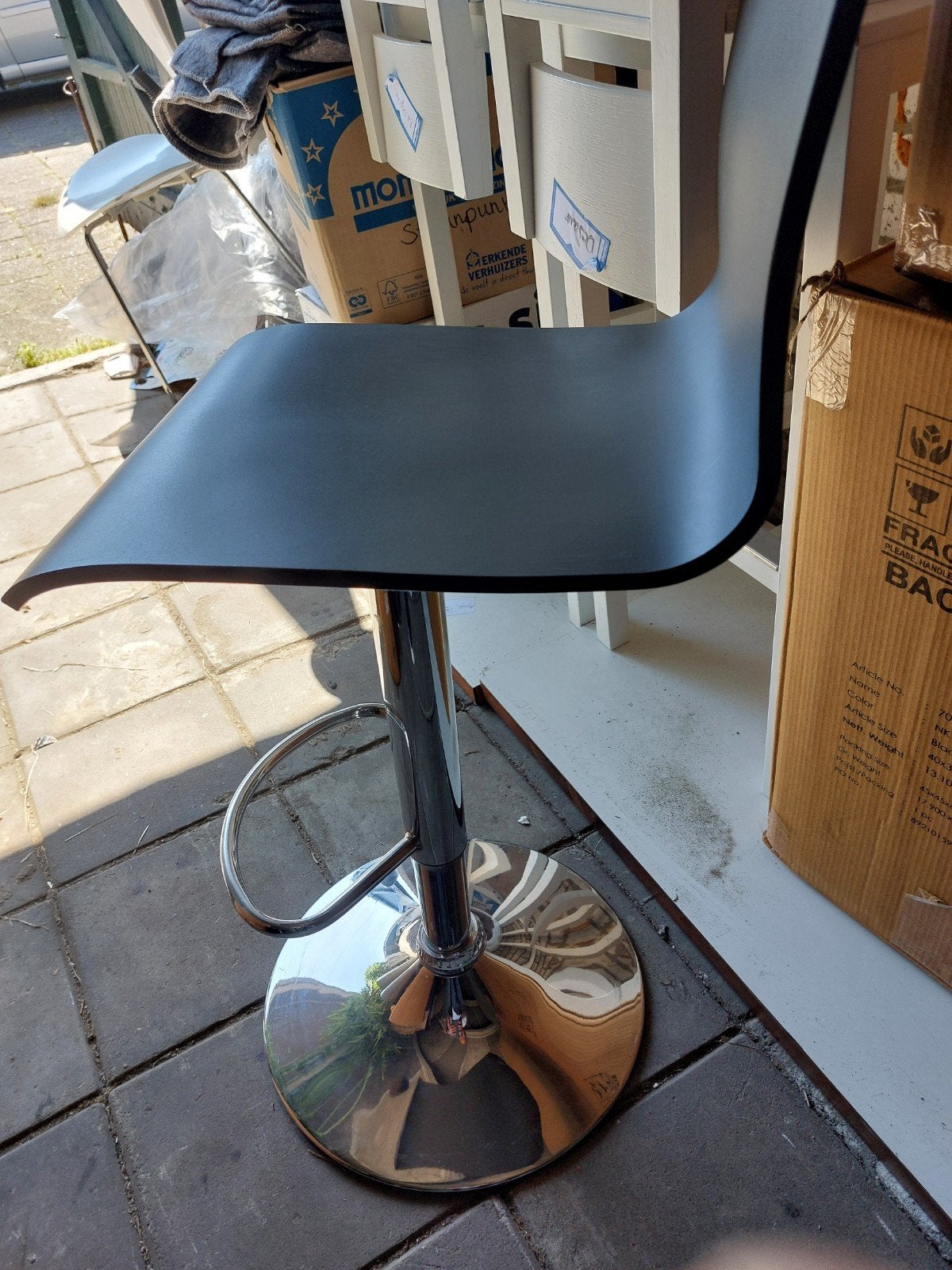Verstelbare kruk grijs, 60 tot 90 cm, Ophalen of Verzenden, Zo goed als nieuw, 1 kruk