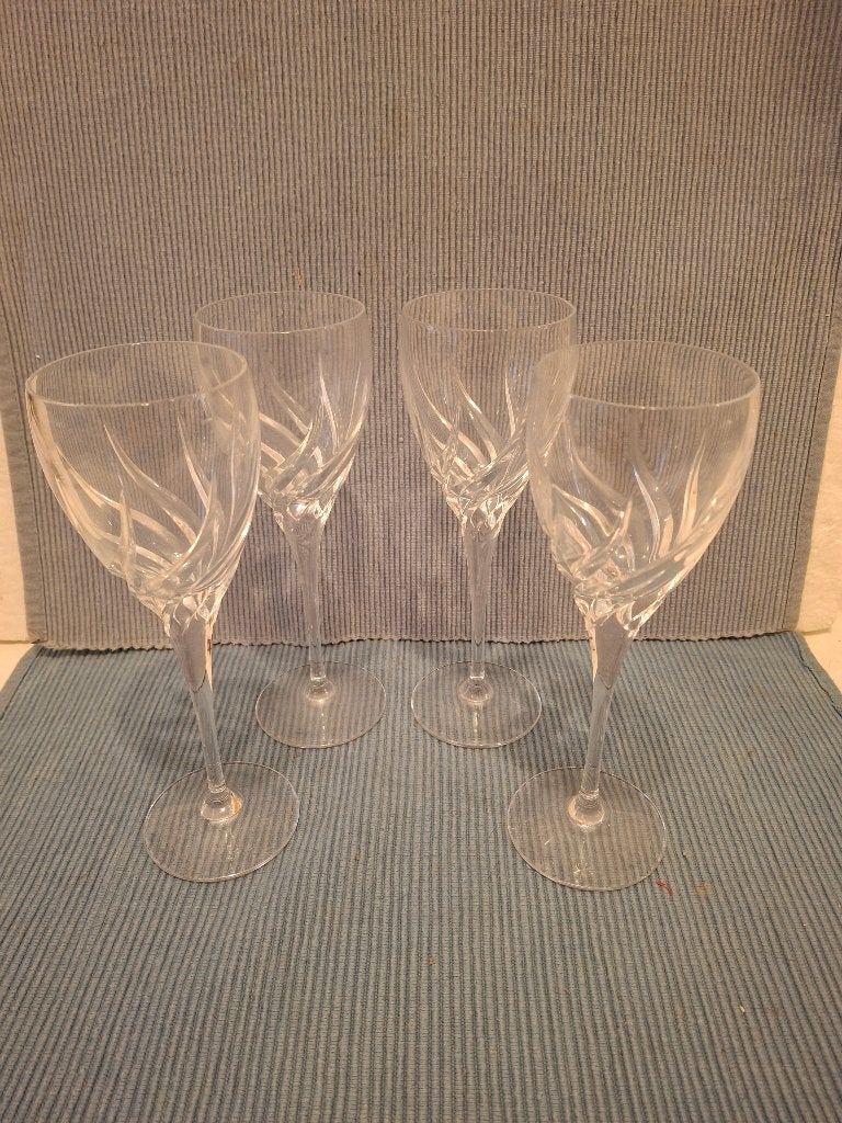 Toscane - 5 mooie kristallen wijn glazen, Antiek en Kunst, Antiek | Glas en Kristal, Ophalen of Verzenden