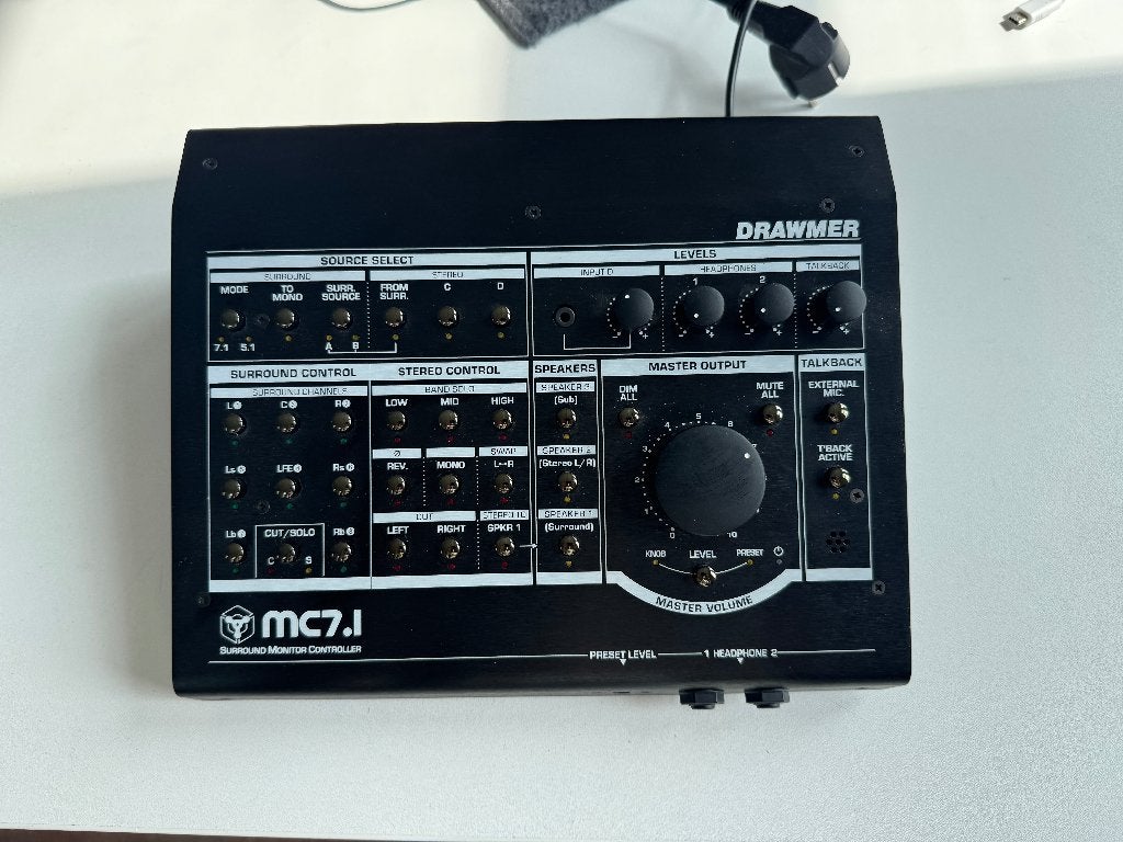 Drawmer MC7.1 surround monitor controller, Ophalen of Verzenden, Gebruikt, Audio