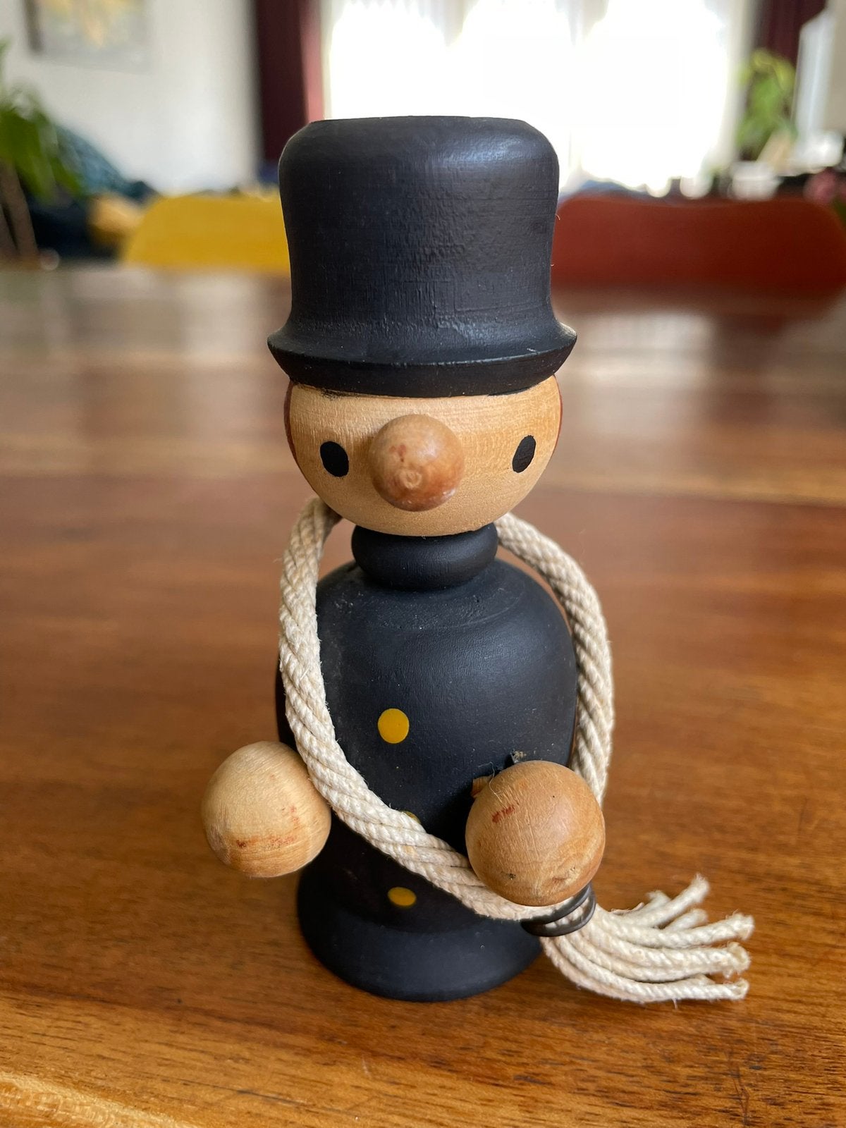 Schoorsteenveger houten beeldje, Ophalen of Verzenden, Zo goed als nieuw, Mens