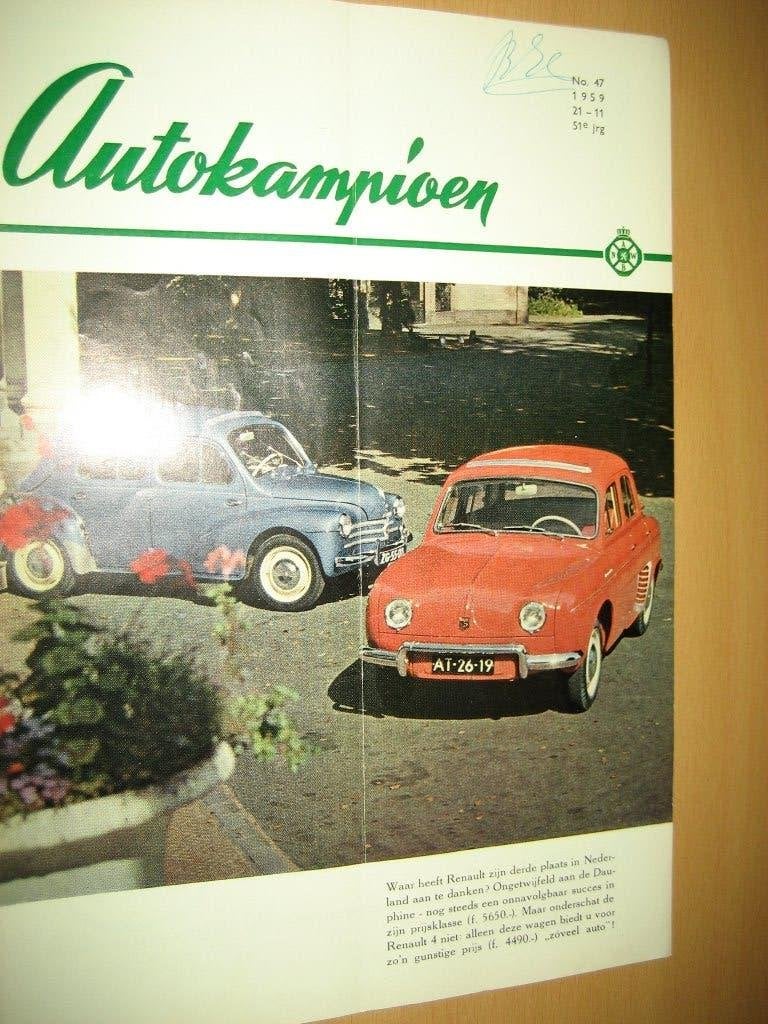 AK 1959 47 Renault 4 Dauphine NSU Prinz II Moskvitch ZIL111, Ophalen, Zo goed als nieuw, Renault