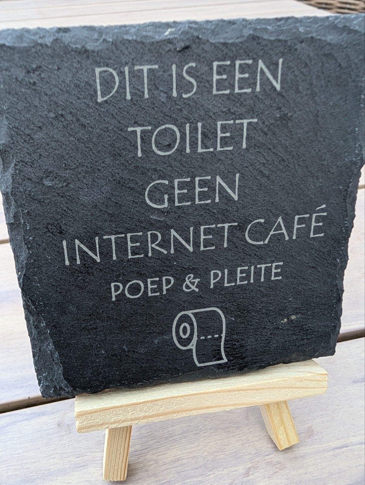 Leuke lei bordje 'Dit is een toilet' met ezel, Zwart, Nieuw, Ophalen of Verzenden, Modern
