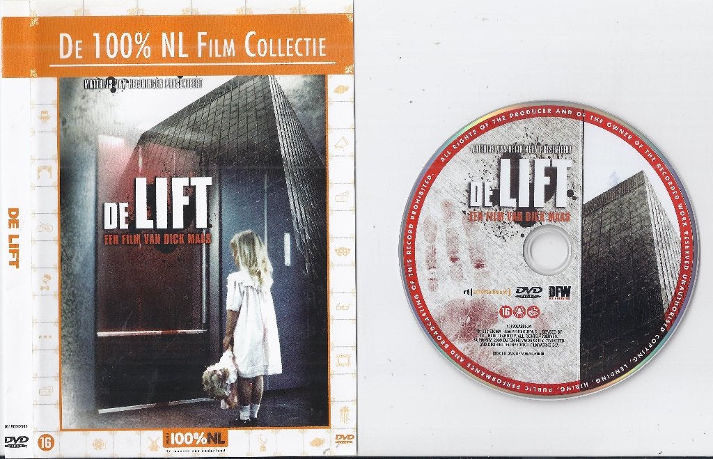 Dvd 185 nederlandse film: de lift, Cd's en Dvd's, Alle leeftijden, Ophalen of Verzenden, Zo goed als nieuw