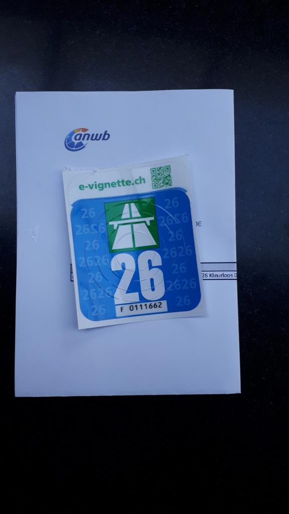 Vanaf 23-8 beschikbaar Zwitserland vignet 2026 incl. bon, Tickets en Kaartjes, Autovignetten, Drie personen of meer