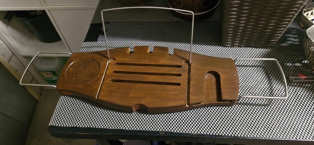 Badrekje voor badkuip - Hout en metaal, Ophalen of Verzenden