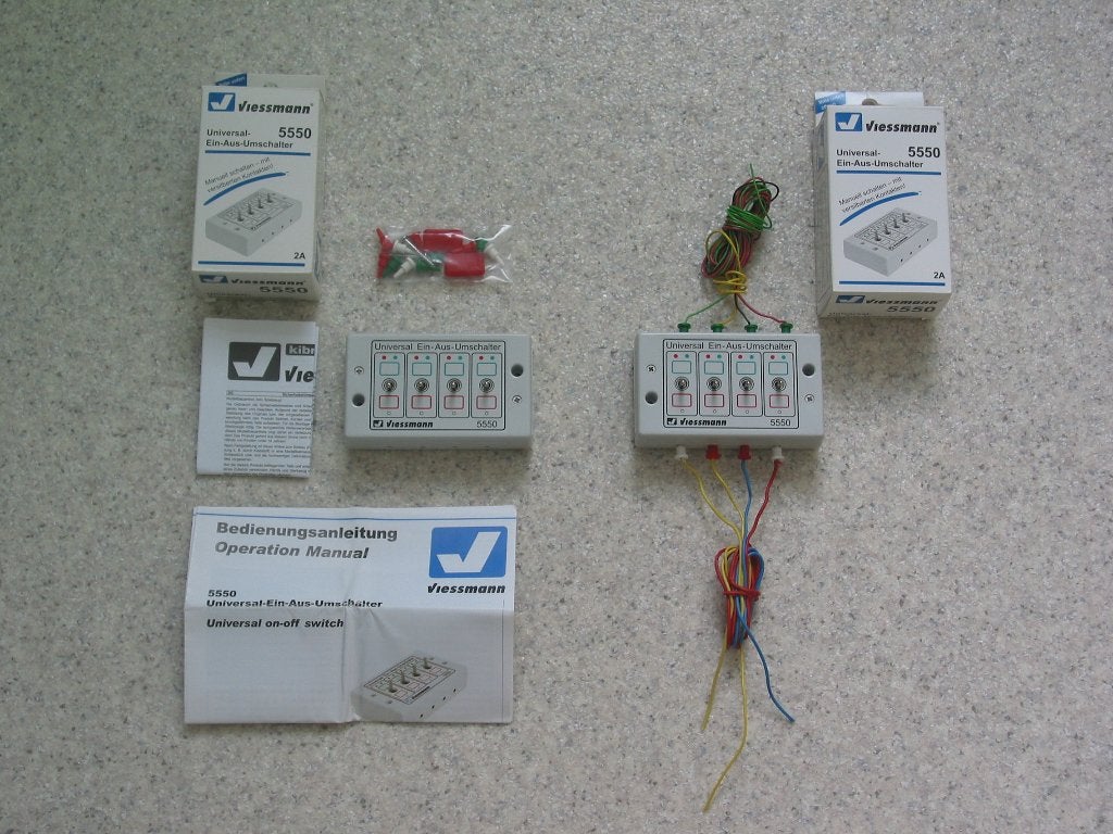 2 x Viessmann 5550 – Universele aan-uit schakelaar - OVP, Overige merken, Gelijkstroom, Overige typen, Ophalen of Verzenden