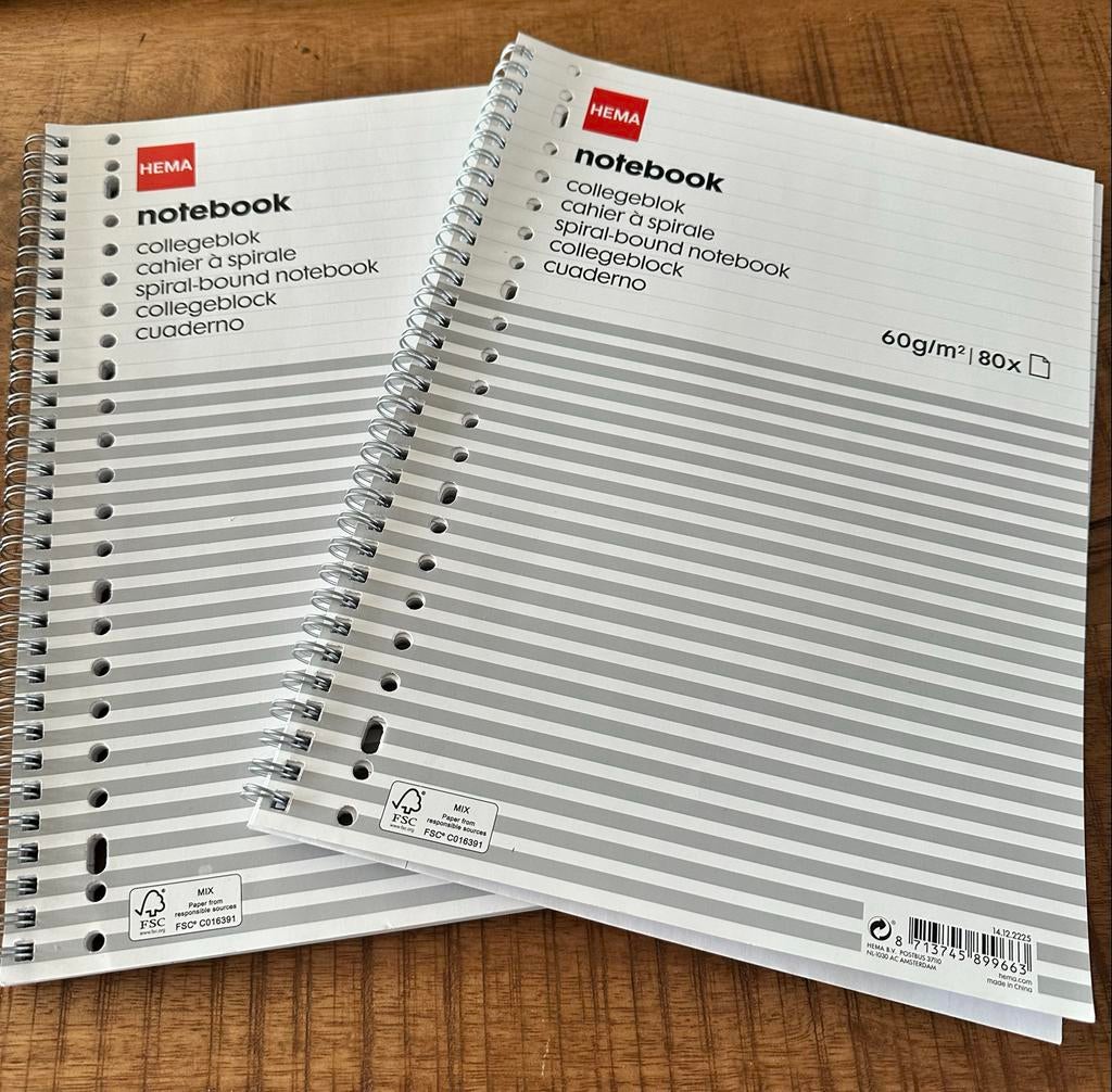 A4-formaat notebook met ringetjes, Ophalen of Verzenden, Nieuw