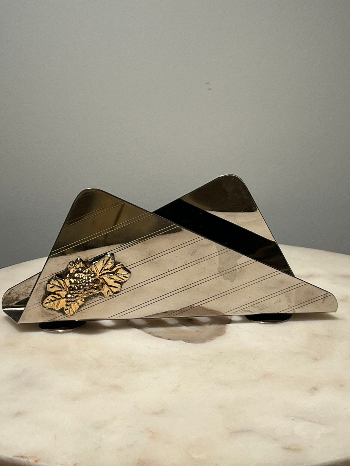 Elegante vintage servethouder Mid-Century Hollywood Regency, Overige materialen, Gebruikt, Overige merken, Overige typen