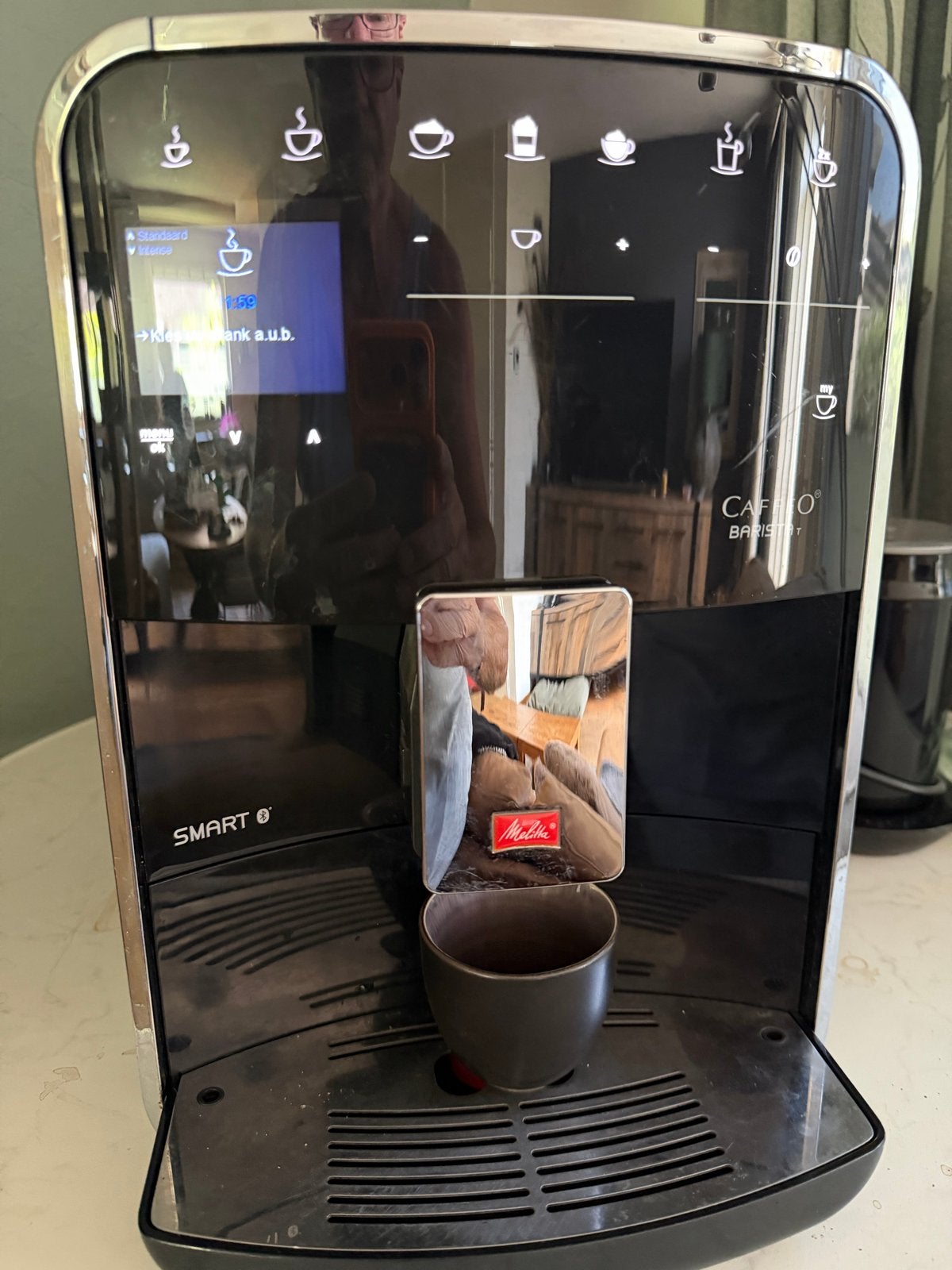 Melitta Caffeo Barista T Smart Volautomaat, bonenreservoir 2, Witgoed en Apparatuur, Koffiezetapparaten, Ophalen, Gebruikt, Koffiemachine