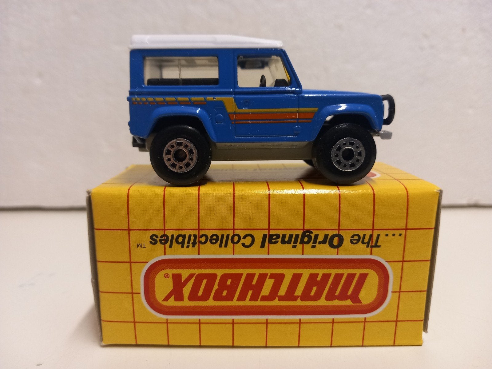USA Matchbox Land Rover 90 blauw new old stock 3INCH, Ophalen of Verzenden, Zo goed als nieuw, Auto, Matchbox