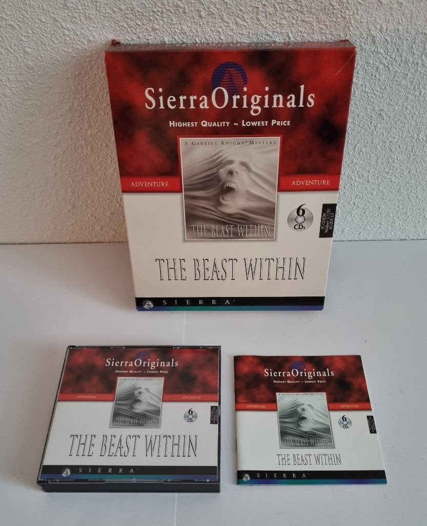 Gabriel Knight 2: The Beast Within Big Box PC CD-Rom Game, Avontuur en Actie, Gebruikt, 1 speler, Ophalen of Verzenden