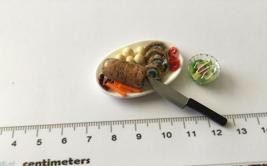 Poppenhuis miniaturen maaltijd 166, Ophalen of Verzenden, Nieuw, Poppenhuis