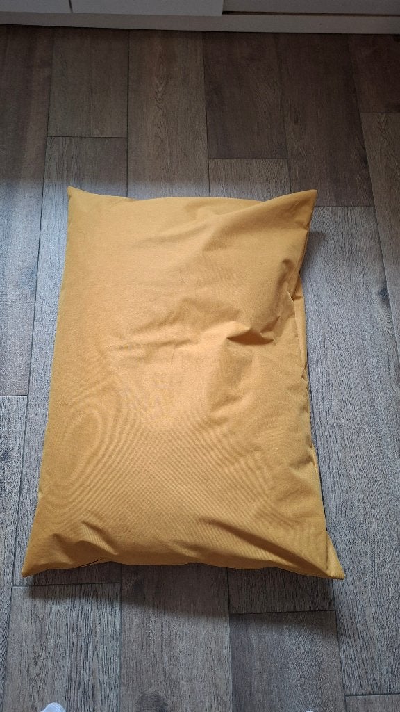 Hondenkussen 100 x 70 voor binnen en buiten oker geel, Dieren en Toebehoren, Ophalen, Zo goed als nieuw, Polyester