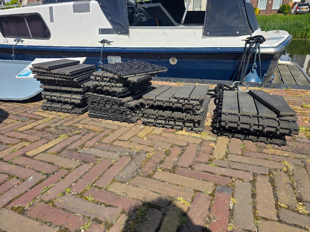 Kunststof terrastegels, Ophalen, Kunststof, Gebruikt, Minder dan 5 m²