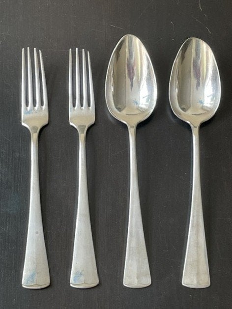 'GoWe Silber 90' 2 dinervorken en 2 soep/dinerlepels antiek, Antiek en Kunst, Ophalen of Verzenden