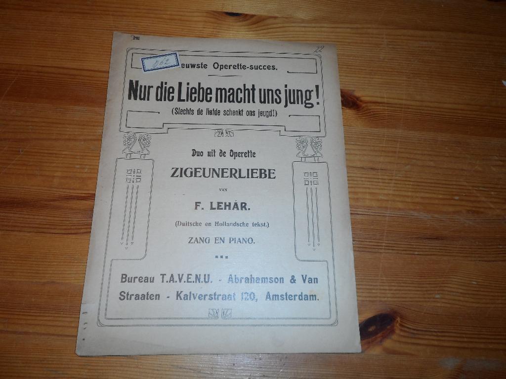Franz lehar - bureau tavenu, Zang, Gebruikt, Ophalen of Verzenden, Artiest of Componist