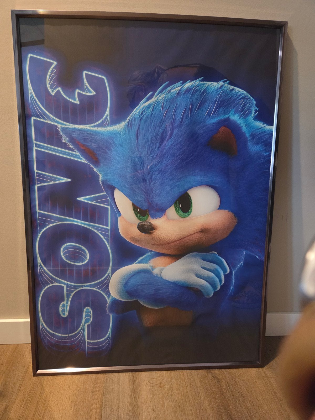 Sonic the Hedgehog poster in Henzo wissellijst, Ophalen, Kunststof, Zo goed als nieuw, Fotolijst