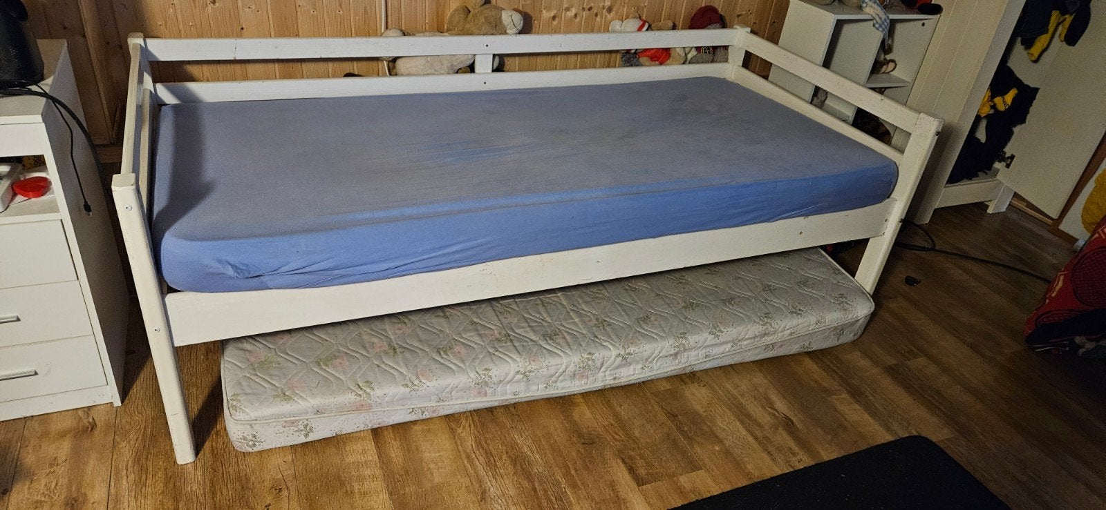 Bed, Ophalen, Eenpersoons, Hout, 90 cm