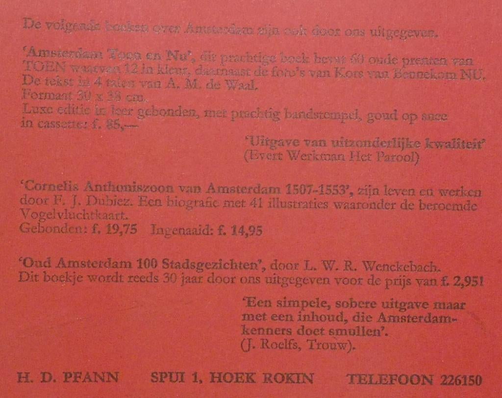 Catalogus 115 prenten Amsterdam - P. Fouquet, Verzenden, 17e en 18e eeuw, Gelezen