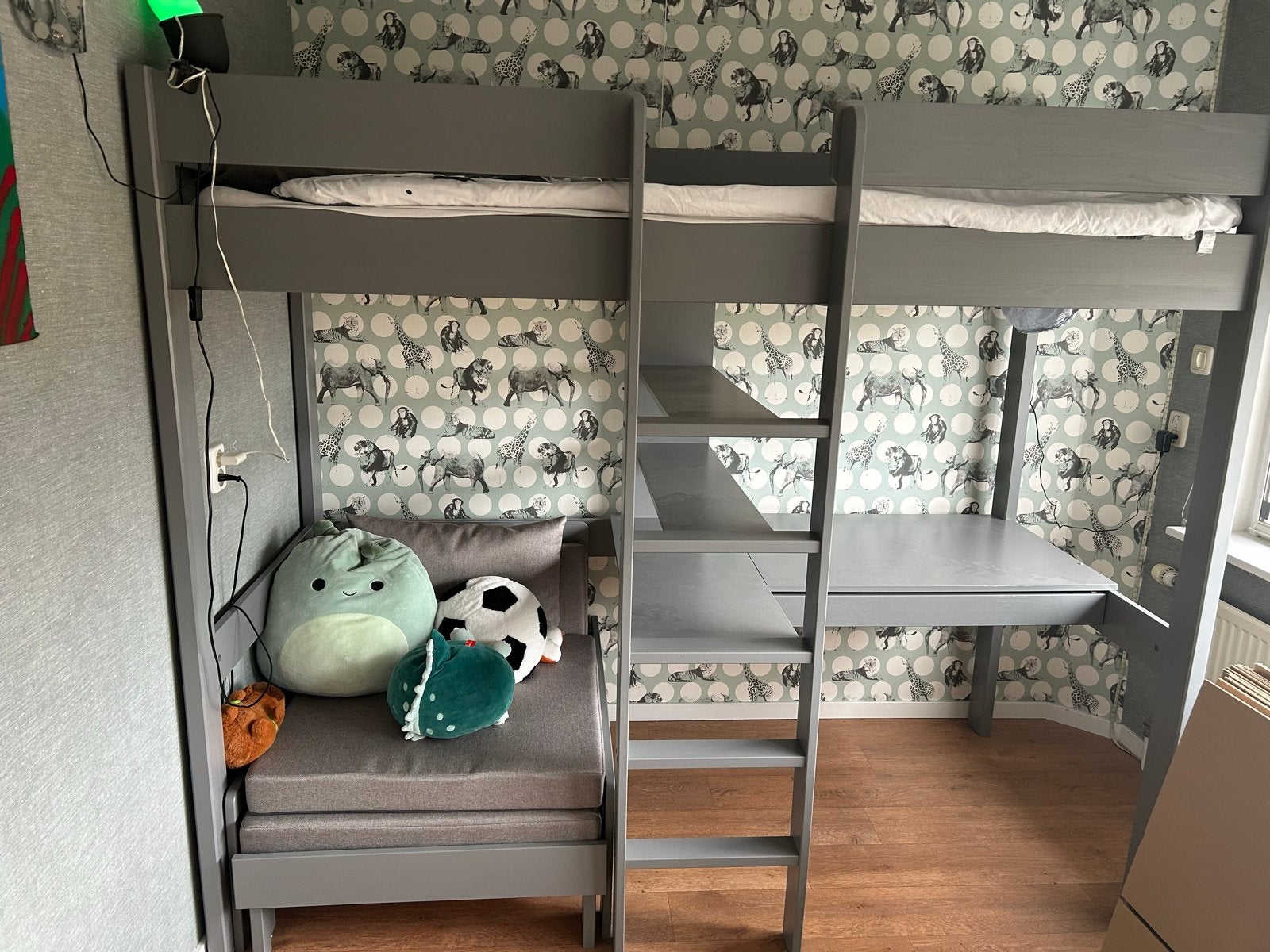 NOUS kids Hoogslaper “Robin” met bureau en uitklapbaar bed, Ophalen, Gebruikt, Hoogslaper, Eenpersoons