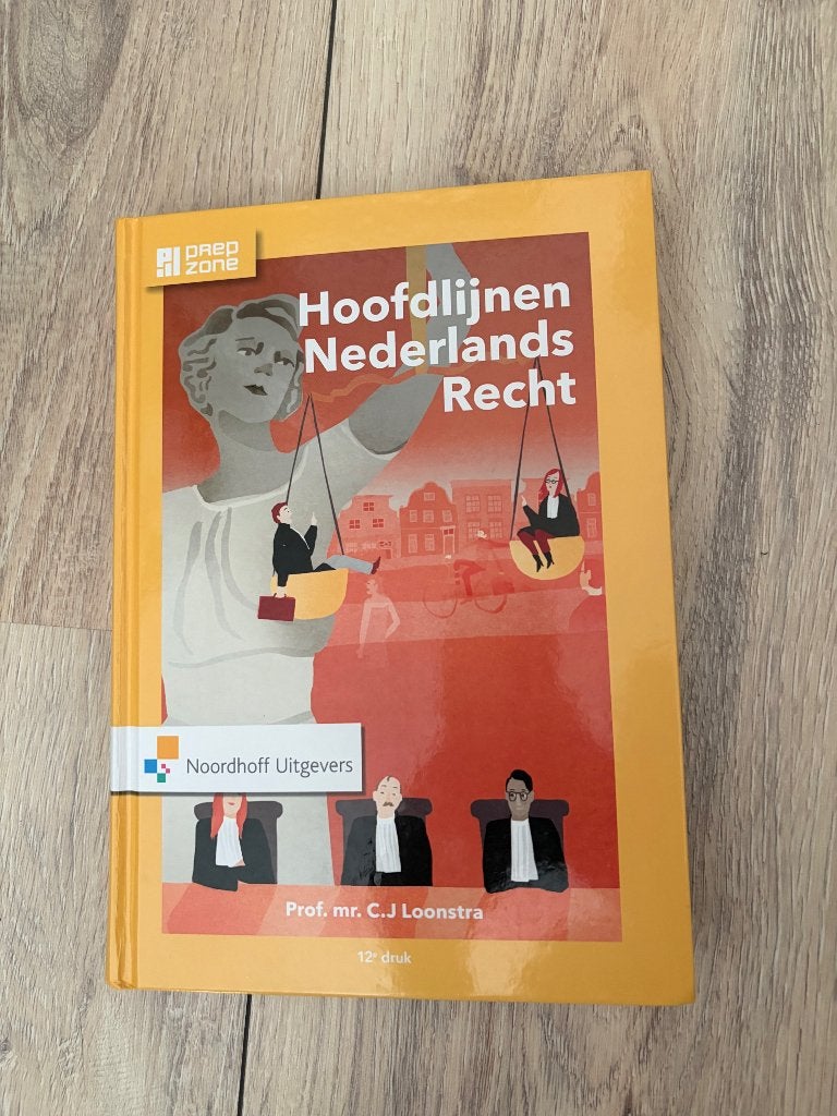 Hoofdlijnen Nederlands Recht - 12e druk, Boeken, Zo goed als nieuw, Noordhoff Uitgevers, Alpha, HBO