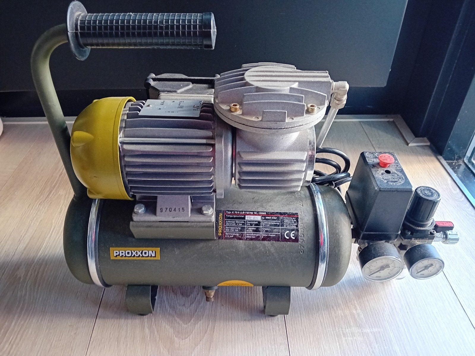 Luchtcompressor Proxxon  K7 met toebehoren0a, Doe-het-zelf en Verbouw, Compressors, Ophalen, Nieuw, Minder dan 200 liter/min, Minder dan 6 bar