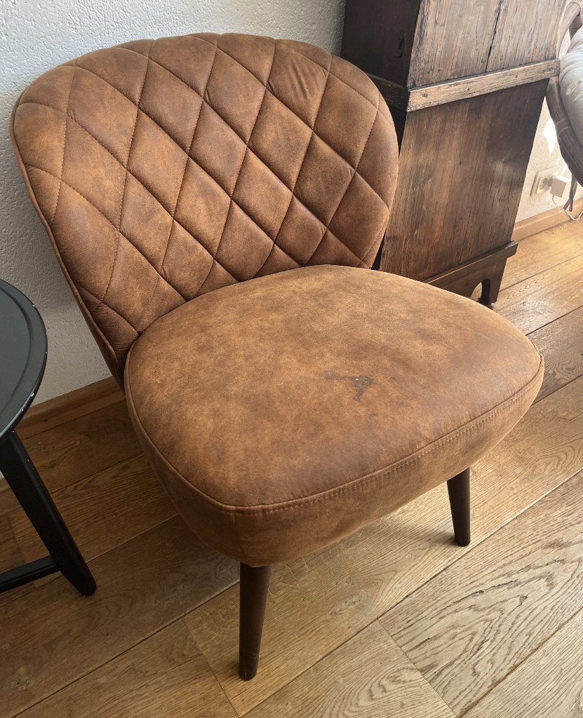 Fauteuil Vita - stof - cognac, Ophalen, Gebruikt, Bruin, Eén