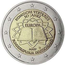 Duitsland 2 Euro VVR 2007 Verdrag van Rome F, Postzegels en Munten, Munten | Europa | Euromunten, Ophalen of Verzenden, Duitsland