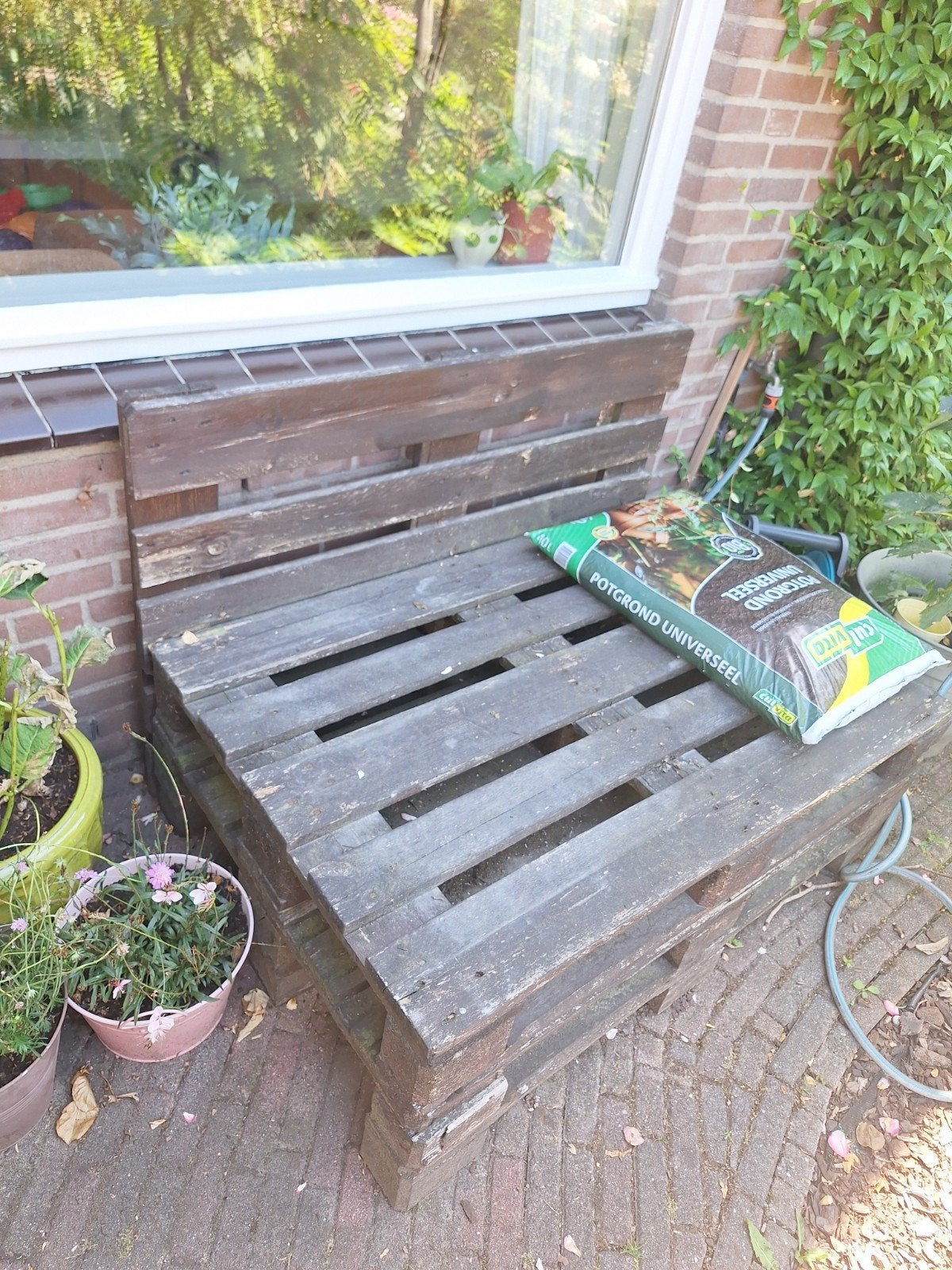 palletbank, Ophalen, Gebruikt, Hout
