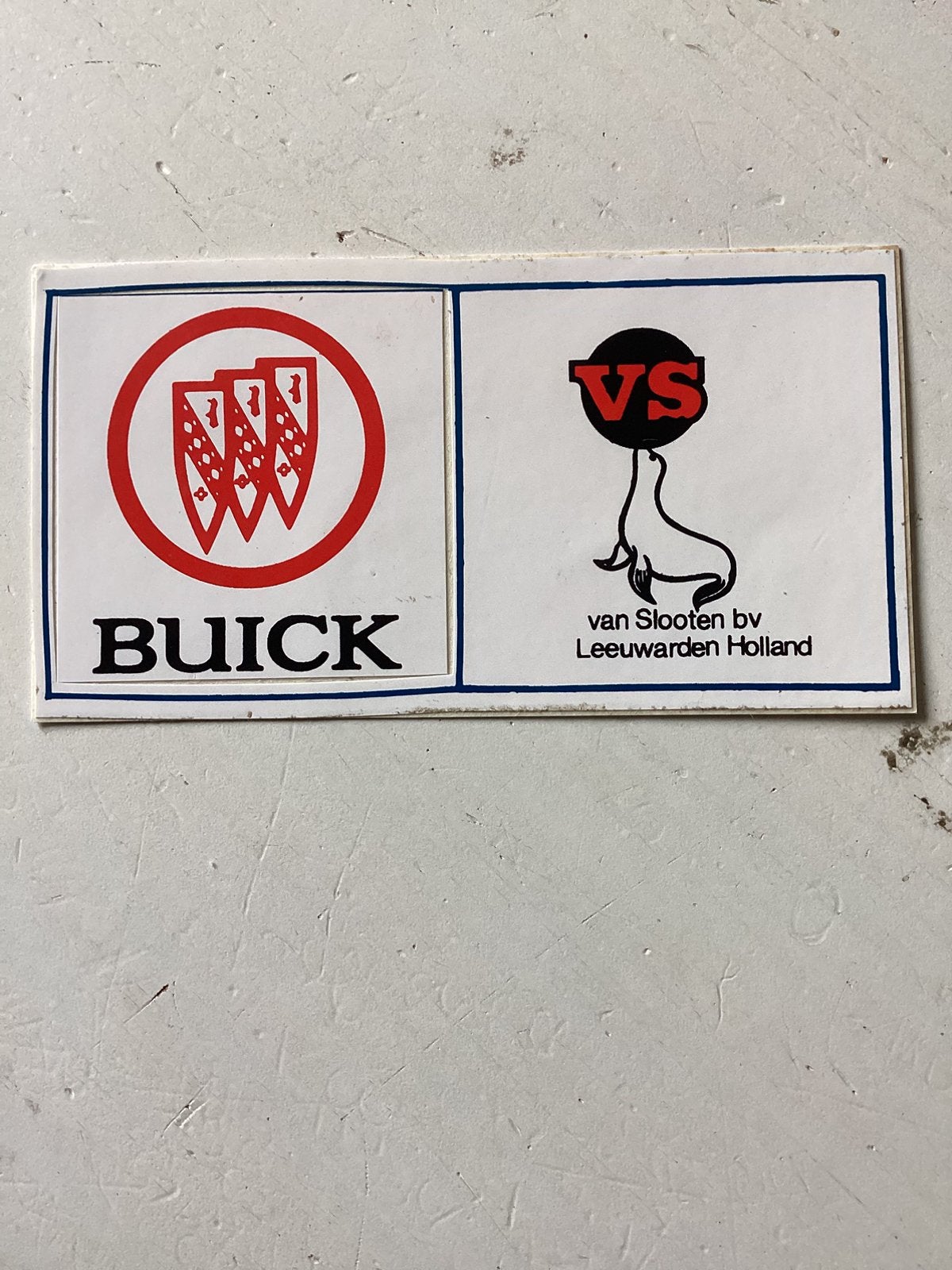 Sticker van Slooten bv Leeuwarden (Buick), Verzenden, Zo goed als nieuw, Auto of Motor