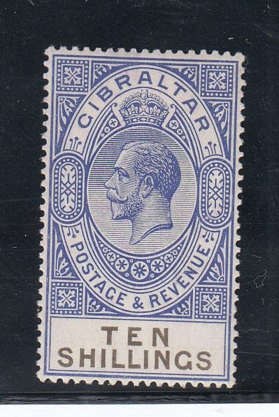 Gibraltar Postzegel Koning George Uitgave 1925 10 Shilling, Verzenden