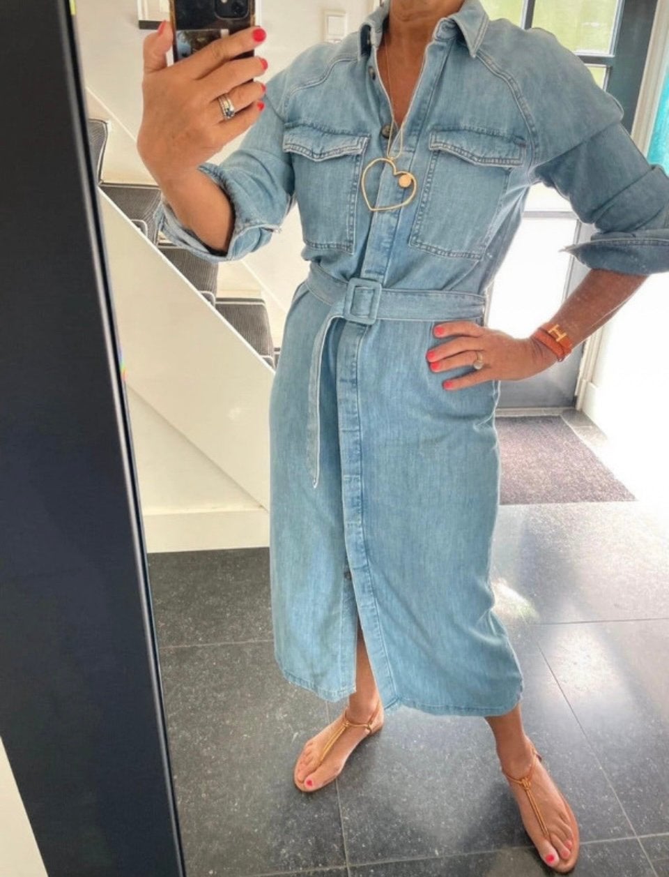 MbyM, nieuwe, super leuke jeansjurk maat S, Kleding | Dames, Jurken, Blauw, Nieuw, Ophalen of Verzenden, Maat 36 (S)