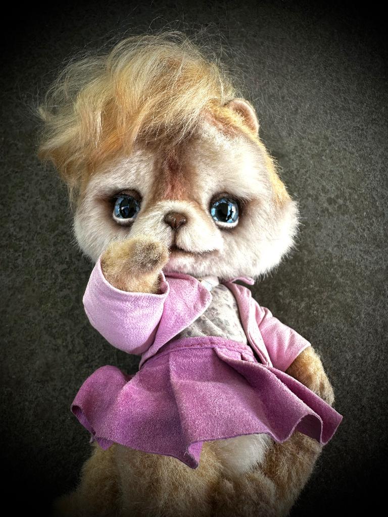Chipmunk Eekhoorn Teddybeer beweegbaar pop handgemaakt doll, Verzenden, Zo goed als nieuw, Stoffen beer, Overige merken