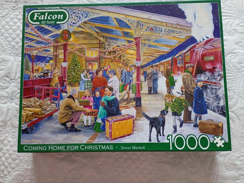 Falcon kerstpuzzel. Wasgij puzzels., Ophalen of Verzenden, 500 t/m 1500 stukjes, Zo goed als nieuw