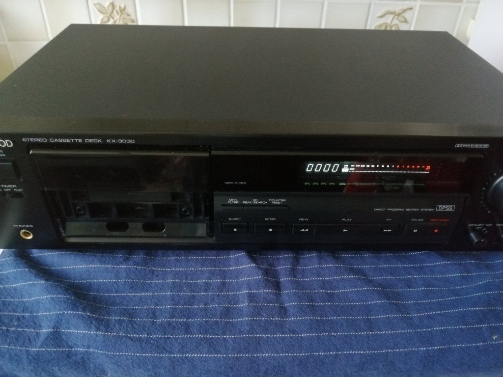Kenwood KX-3030 stereo cassettedeck dolby hx pro defect, Ophalen of Verzenden, Enkel, Kenwood, Tiptoetsen