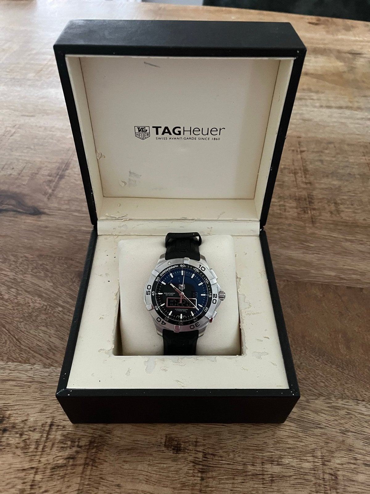 TAG Heuer Aquaracer 300M, Sieraden, Tassen en Uiterlijk, Horloges | Heren, Staal, Polshorloge, Kunststof, Ophalen of Verzenden