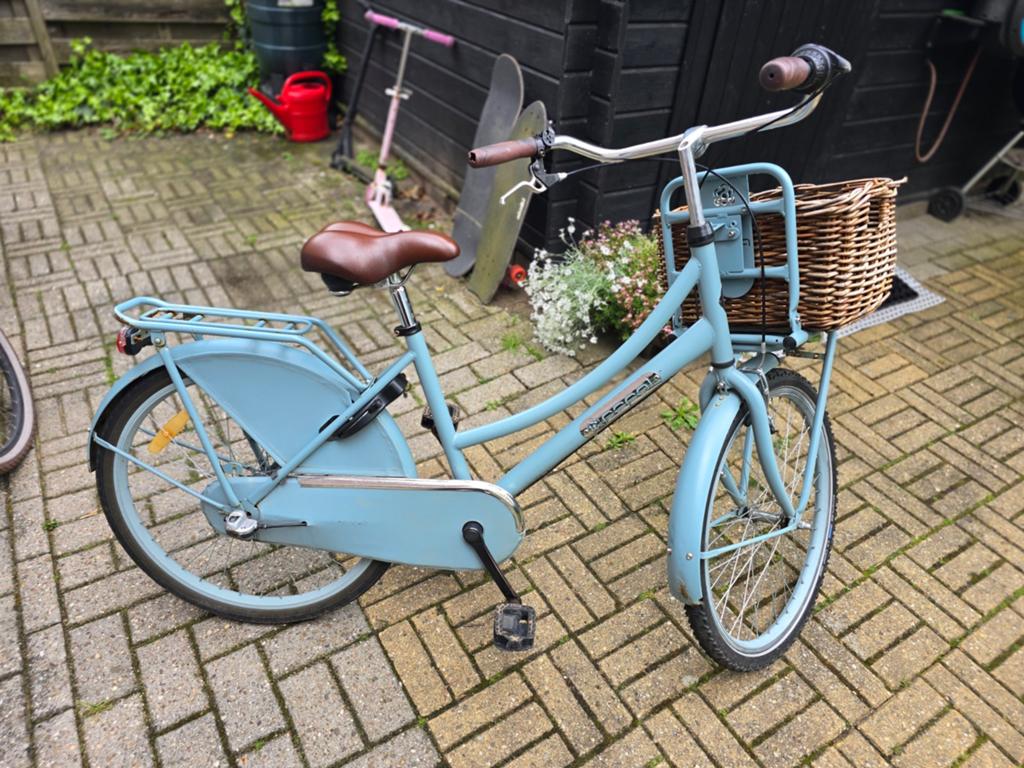 Popal meisjes fiets 24 inch met mandje, Fietsen en Brommers, Gebruikt, Velgrem, Minder dan 47 cm, Ophalen