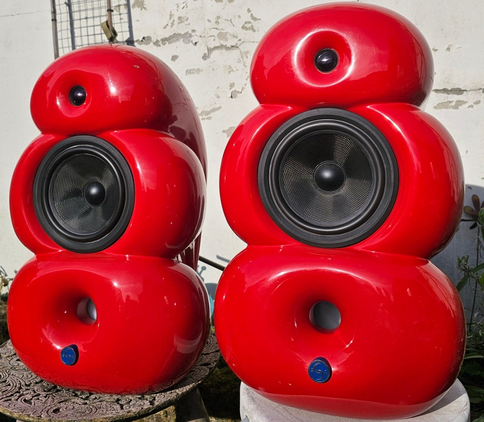 B&W Blueroom Housepods handmade Collector's item,prima staat, 150 watt of meer, Stereo speakers, Basreflex, B&W BLUEROOM