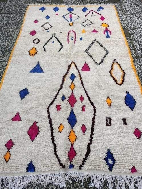Handgeknoopt Berber kleed wol 251x145cm, 150 tot 200 cm, 200 cm of meer, Ophalen of Verzenden, Zo goed als nieuw