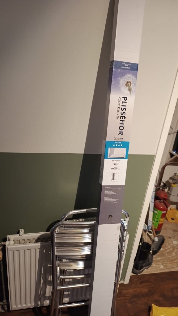 Bruynzeel Premium Plisséhordeur Wit (900 Serie), Ophalen, Schuifdeur, 80 tot 100 cm, Hordeur