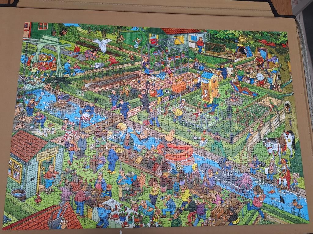 Jan van Haasteren de volkstuintjes, Ophalen of Verzenden, 500 t/m 1500 stukjes, Zo goed als nieuw, Legpuzzel