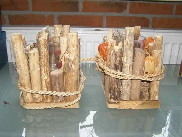 Houten kaarsenstandaards, Ophalen of Verzenden, Zo goed als nieuw, Hout