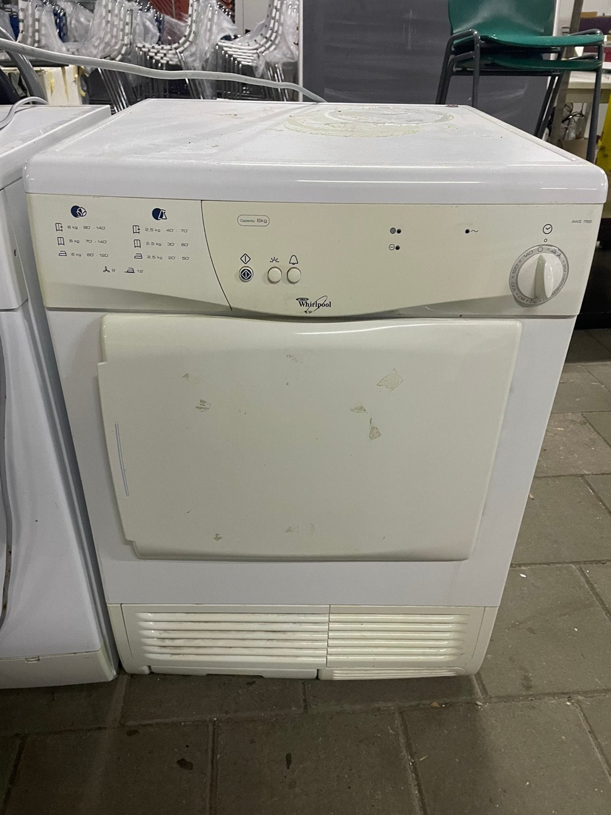 Whirlpool Droger, Ophalen, Gebruikt, Whirlpool, 85 tot 90 cm