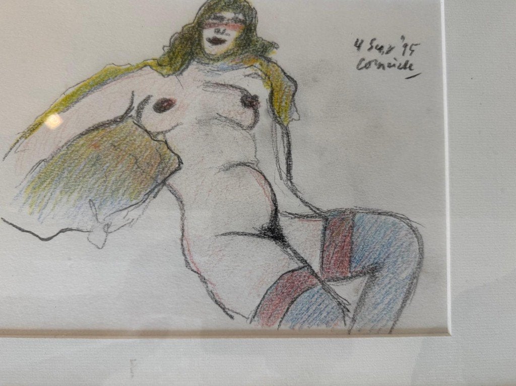 Corneille  Potloodtekening  Vrouwelijk naakt, Ophalen